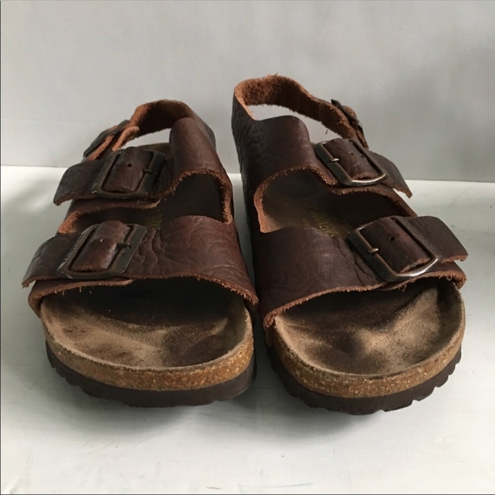 Birkenstock Milano- Brown oiled leather